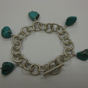 Bracciale sabbiato turchesi