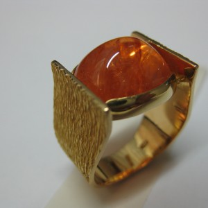 Anello granato mandarino