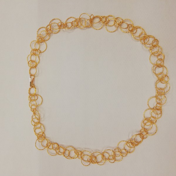 Collier fili battuti a mano oro giallo