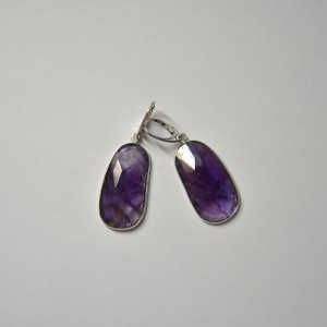 orecchini ametista argento