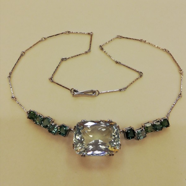 collier ametisti  acquamarina