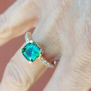 Anello tormalina e brillanti 1